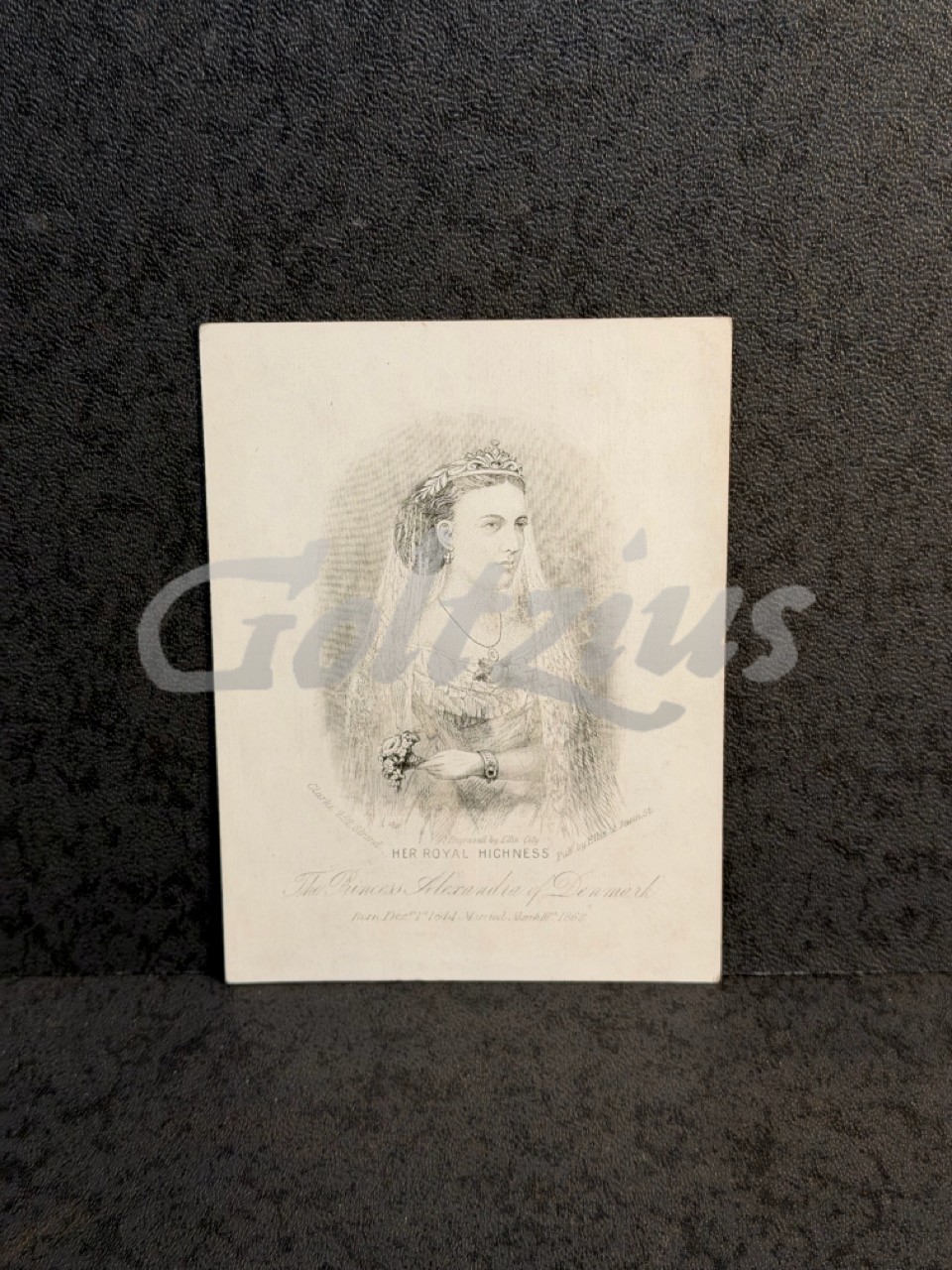 Porcelain plate portrait of Princess Alexandra of Denmark